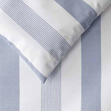 M&amp;amp;S Hadley Pure Cotton Striped Bedding Set Single-Super King Blue Mix