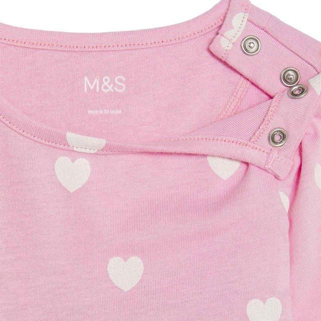 M&amp;amp;S Heart Dress 0 Months-3 Years Pink