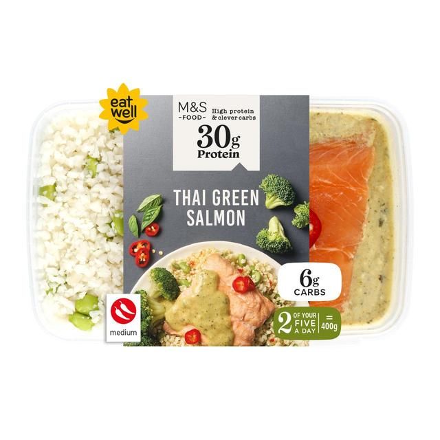 M&amp;amp;S High Protein Thai Green Salmon Box   400g