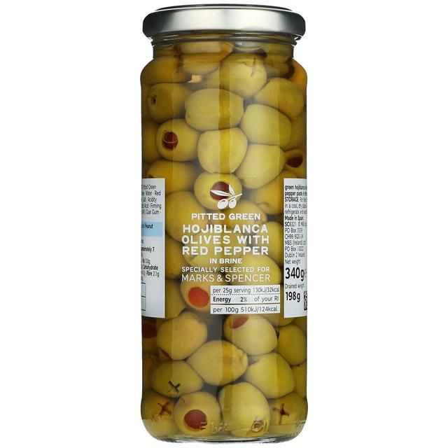 M&amp;amp;S Hojiblanca Pimento Stuffed Olives   340g