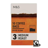 M&amp;amp;S Individually Wrapped House Blend Coffee Bags   10 x 7.5g