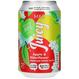 M&amp;amp;S Juicy Sparkling Apple &amp;amp; Elderflower Water   4 x 330ml