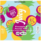 M&amp;amp;S Juicy Sparkling Pineapple &amp;amp; Passion Fruit Water   4 x 330ml
