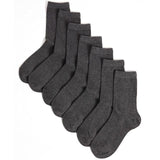 M&amp;amp;S Kids Ankle School Socks 7 Pack Grey Marl