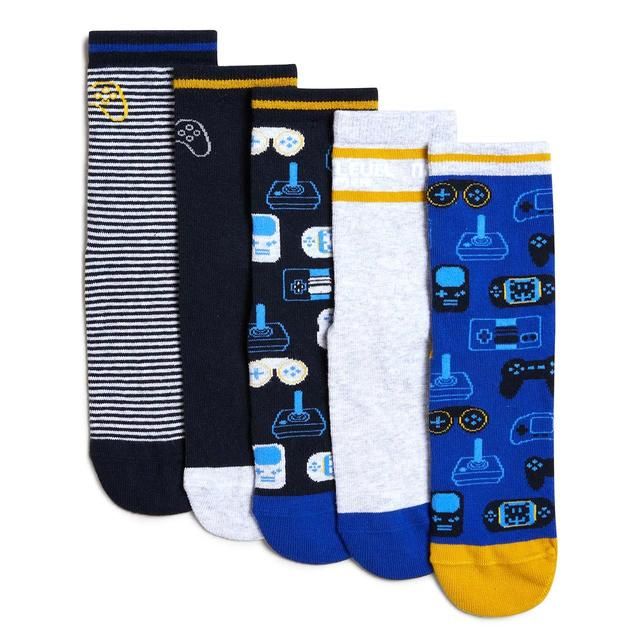 M&amp;amp;S Kids Cotton Gamer Socks
