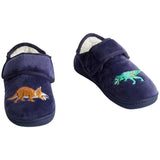 M&amp;amp;S Kids Dino Riptape Slippers Size 6-12 Navy