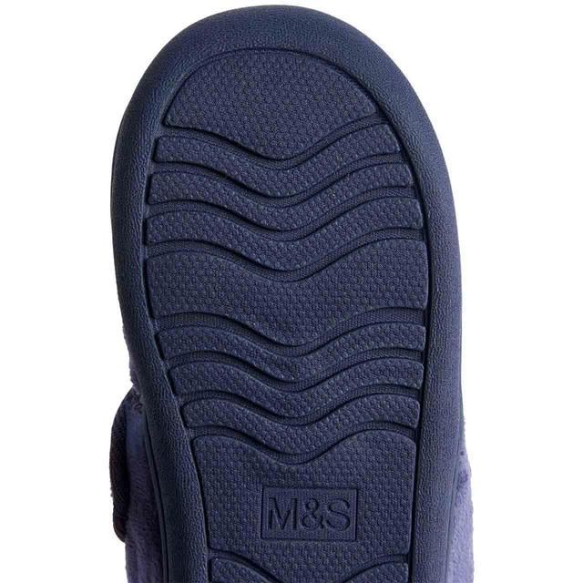 M&amp;amp;S Kids Dino Riptape Slippers Size 6-12 Navy