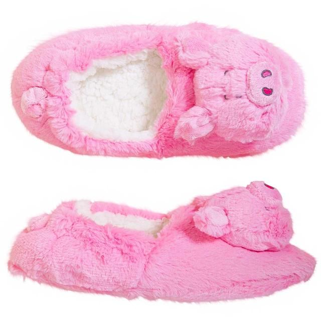 M&amp;amp;S Kids Percy Pig Slippers Size 6-13 Pink