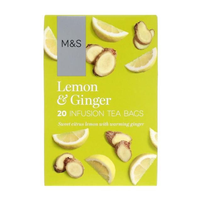 M&amp;amp;S Lemon &amp;amp; Ginger Infusion Tea Bags   20 per pack