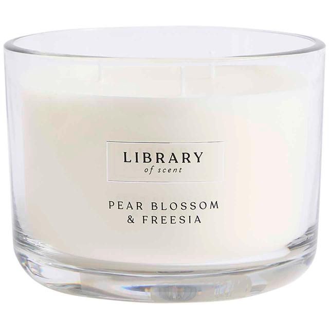 M&amp;amp;S Library of Scent Pear Blossom &amp;amp; Freesia 3 Wick Candle