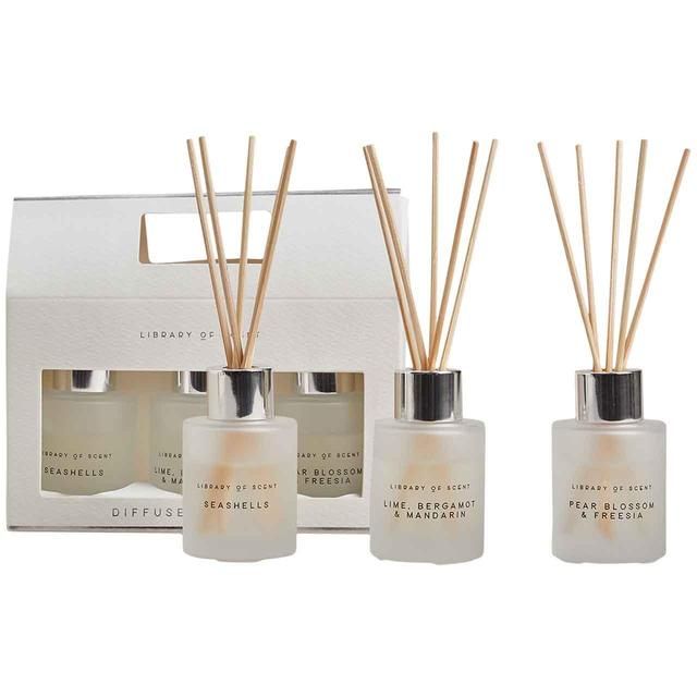 M&amp;amp;S Library of Scent Set of 3 Mini Diffusers White   3 per pack