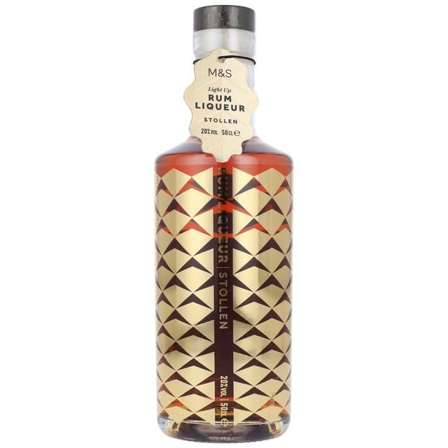 M&amp;amp;S Light Up Stollen Rum Liqueur   50cl