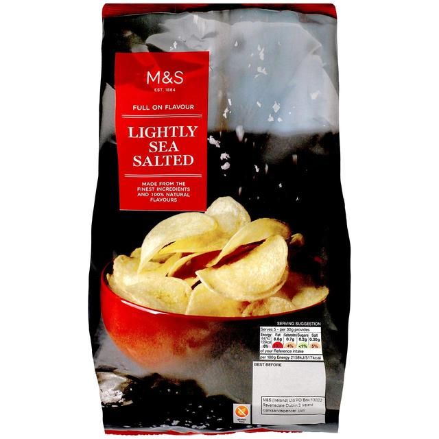 M&amp;amp;S Lightly Sea Salted Crisps   150g