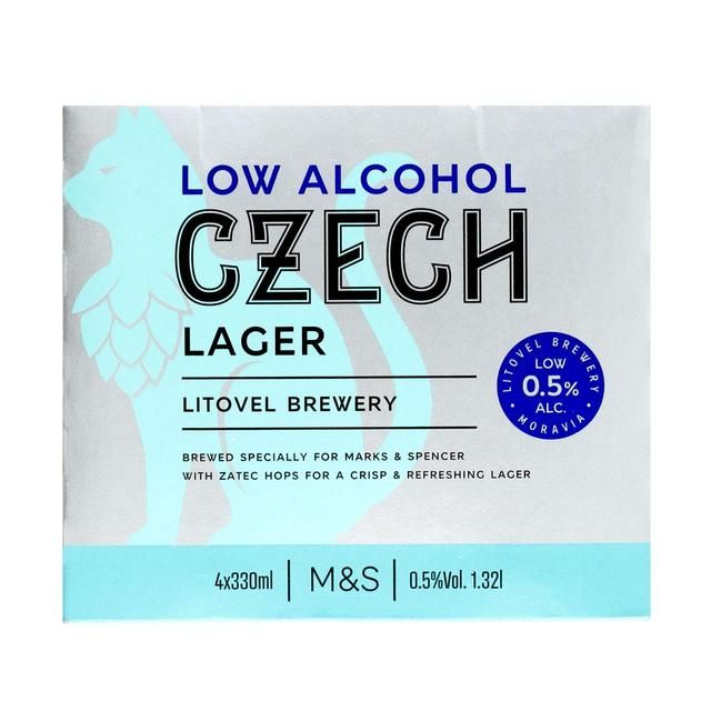 M&amp;amp;S Low Alcohol Czech Lager   4 x 330ml