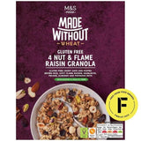 M&amp;amp;S Made Without 4 Nut &amp;amp; Flame Raisin Granola   360g