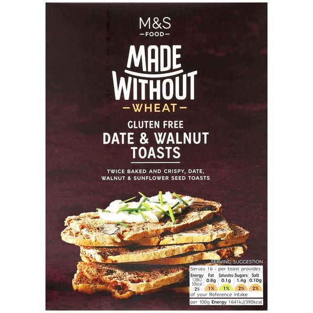 M&amp;amp;S Made Without Date &amp;amp; Walnut Toasts   125g