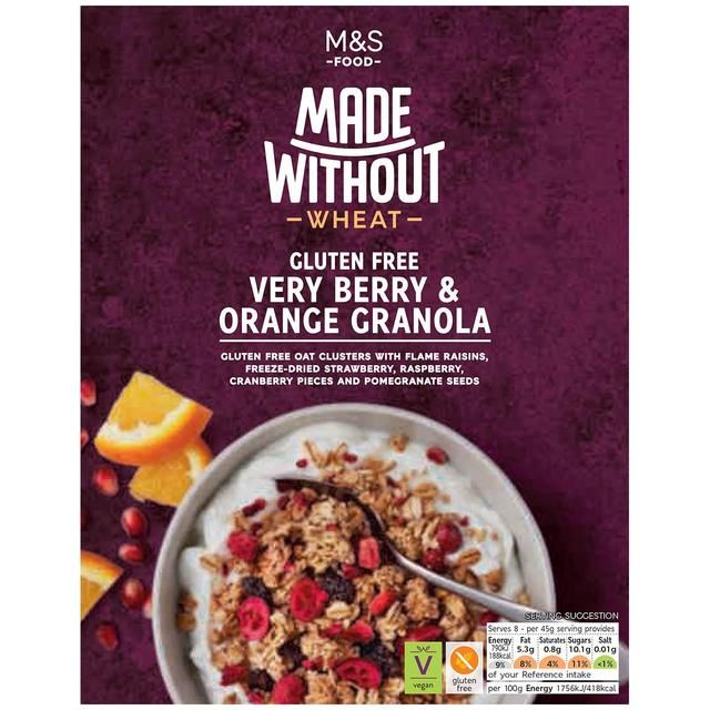M&amp;amp;S Made Without Very Berry &amp;amp; Orange Granola   360g