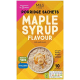 M&amp;amp;S Maple Syrup Flavour Porridge Sachets   10 x 36g