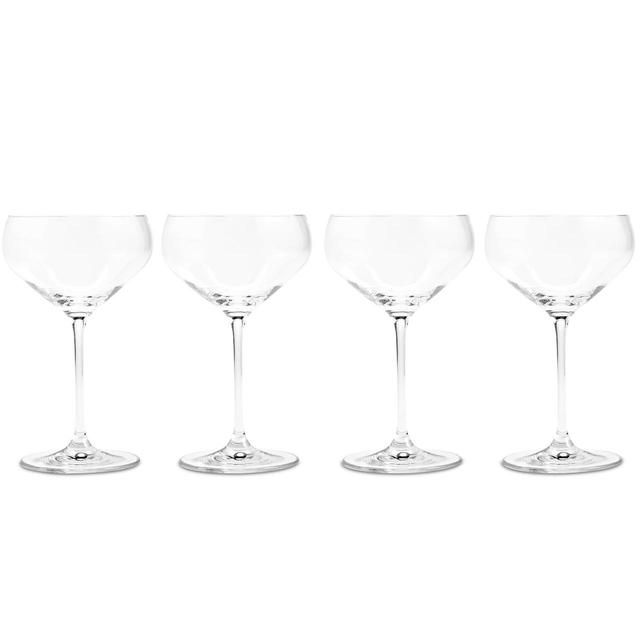 M&amp;amp;S Maxim Crystal Champagne Saucers 380ml   4 per pack