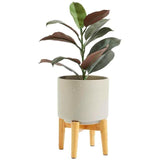 M&amp;amp;S Medium Ceramic Planter with Stand Grey