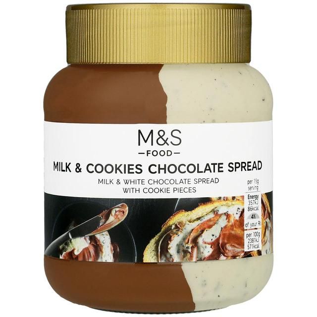 M&amp;amp;S Milk &amp;amp; Cookies Chocolate Spread   400g