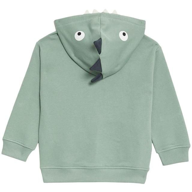 M&amp;amp;S Monster Spike Zip Hoodie 2-7 Years Green