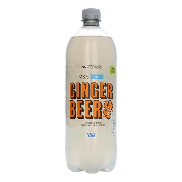 M&amp;amp;S No Added Sugar Diet Sparkling Fiery Ginger Beer   1L