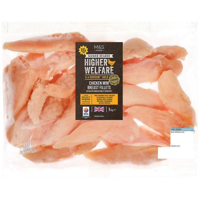 M&amp;amp;S Oakham Gold Chicken Mini Fillets Frozen   1kg