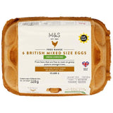 M&amp;amp;S Omega 3 Free Range Mixed Size Eggs   6 per pack