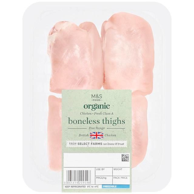 M&amp;amp;S Organic 3 British Chicken Thigh Fillets   Typically: 400g