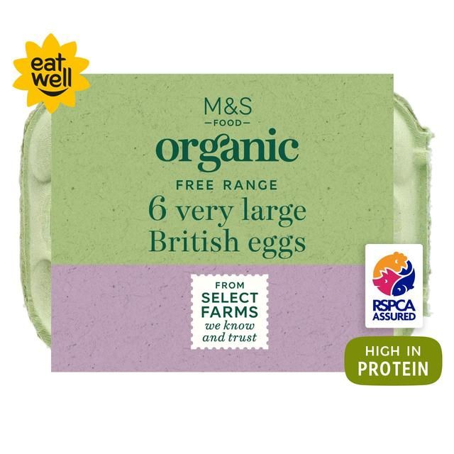 M&amp;amp;S Organic Free Range Very Large Eggs   6 per pack