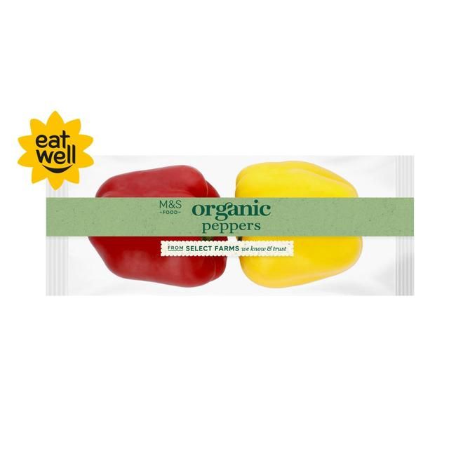 M&amp;amp;S Organic Peppers   2 per pack