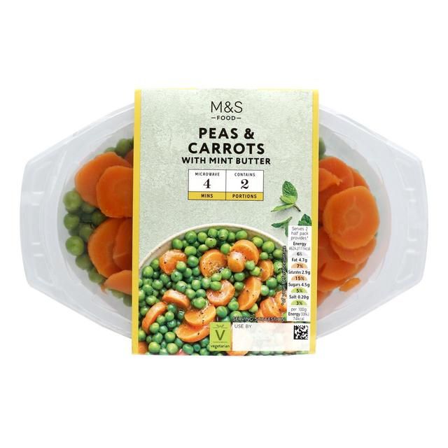 M&amp;amp;S Peas &amp;amp; Carrots with Mint Butter   300g