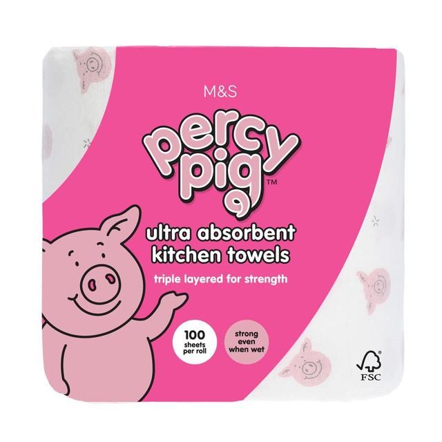 M&amp;amp;S Percy Pig Kitchen Towel   2 per pack