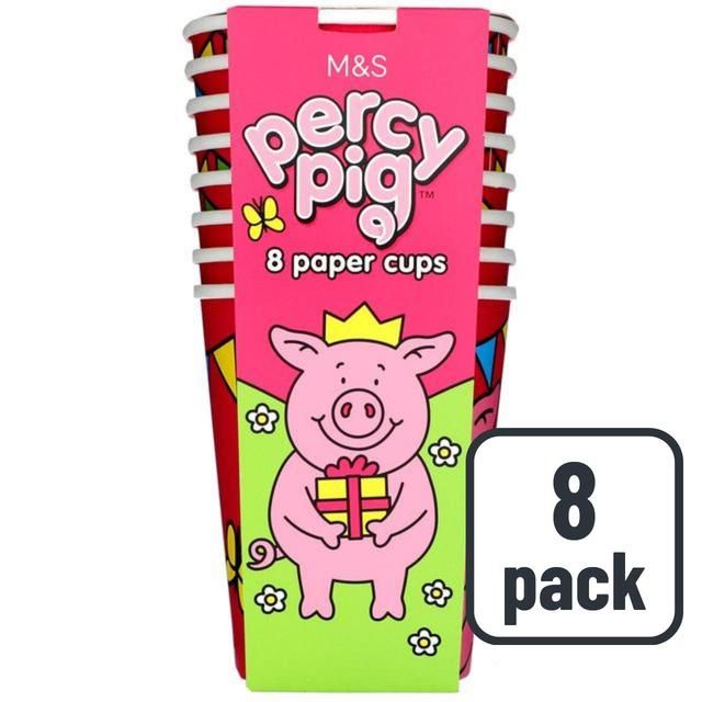 M&amp;amp;S Percy Pig Party Cups   8 per pack