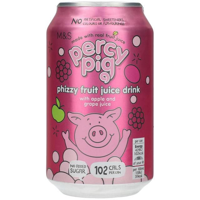 M&amp;amp;S Percy Pig Phizzy Fruit Juice Drink   4 x 330ml