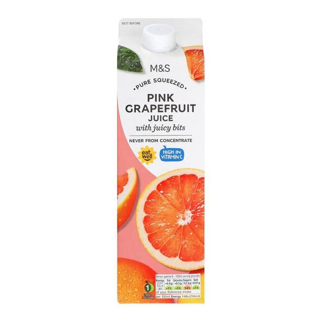 M&amp;amp;S Pink Grapefruit Juice with Juicy Bits   1L