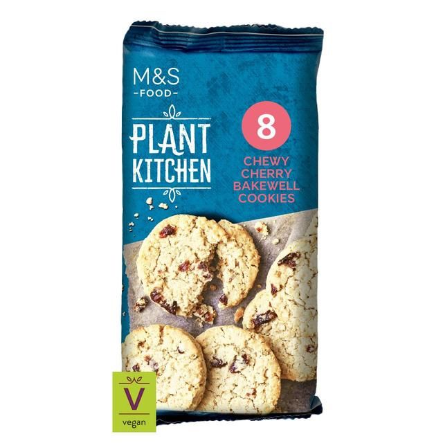 M&amp;amp;S Plant Kitchen Cherry Bakewell Cookies   200g