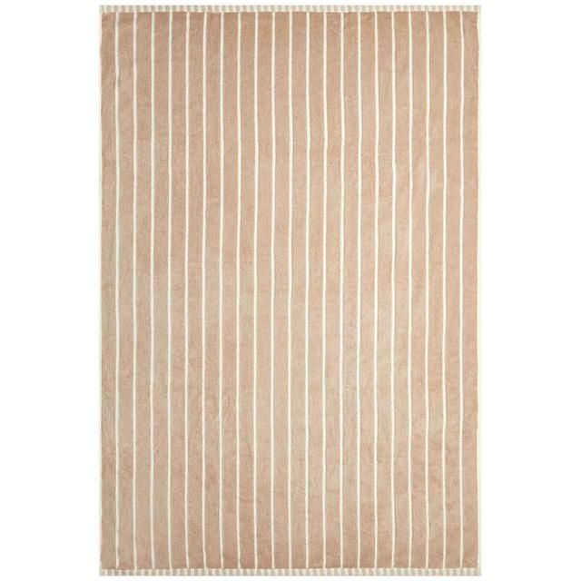 M&amp;amp;S Pure Cotton Carved Stripe Extra Large Towel Natural