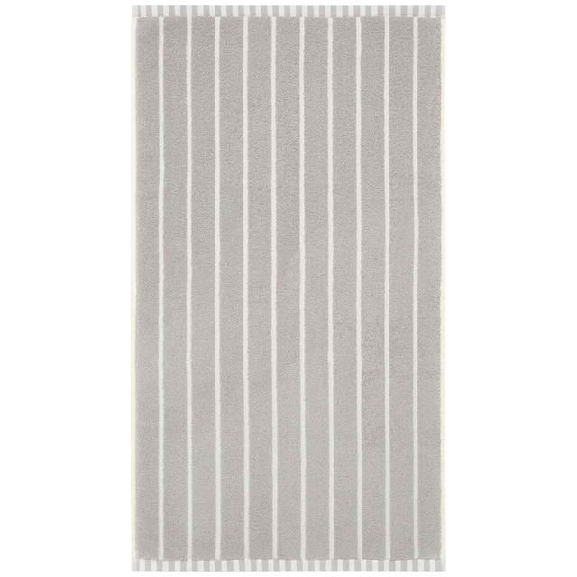 M&amp;amp;S Pure Cotton Carved Stripe Hand Towel Light Grey