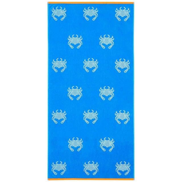 M&amp;amp;S Pure Cotton Crab Beach Towel Blue