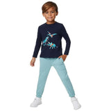 M&amp;amp;S Pure Cotton Dinosaur and Stripe Tops 4-5 Years   2 per pack