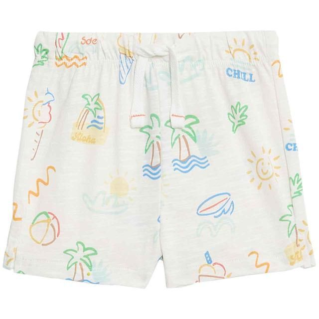 M&amp;amp;S Pure Cotton Shorts 0-3 Years Patterned