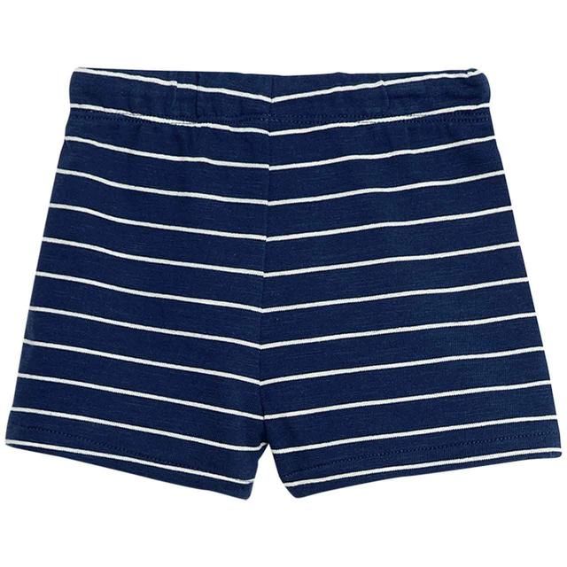 M&amp;amp;S Pure Cotton Striped Shorts 0-3 Years Blue