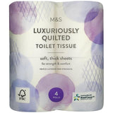 M&amp;amp;S Quilted Toilet Tissue   4 per pack