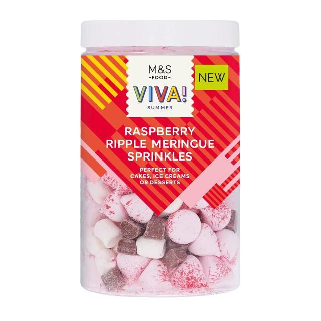 M&amp;amp;S Raspberry Ripple Meringue Sprinkles   70g