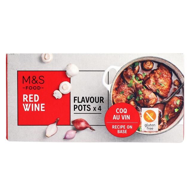 M&amp;amp;S Red Wine Flavour Pots   4 x 24g