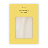 M&amp;amp;S Reusable Champagne Flutes   2 per pack