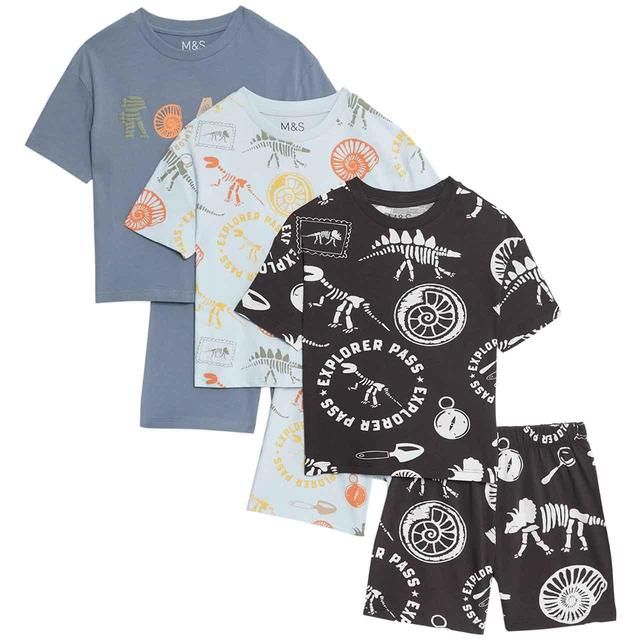 M&amp;amp;S Roar Shorties 3 Pack 2-7 Years Carbon