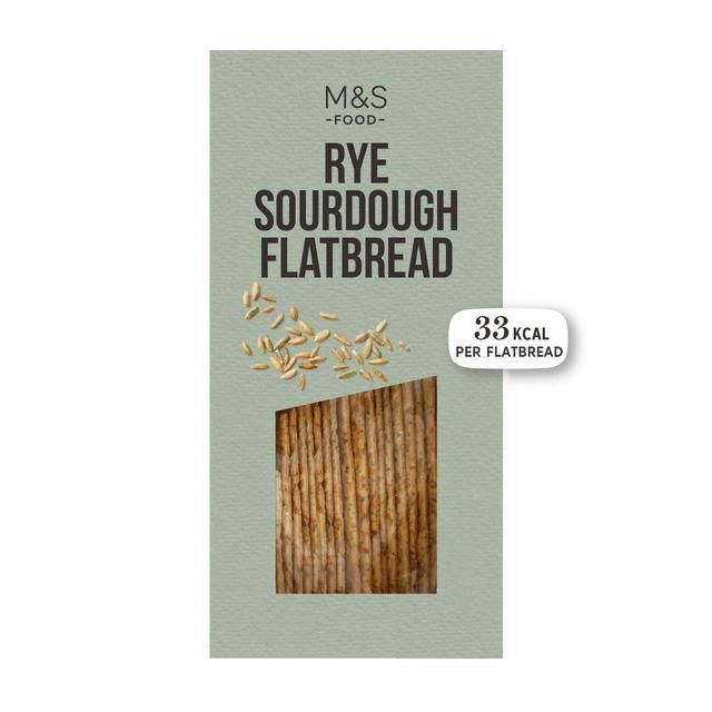 M&amp;amp;S Rye Sourdough Flatbread   130g